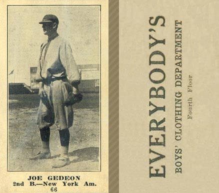 1916 Everybody's Joe Gedeon #66 Baseball Card