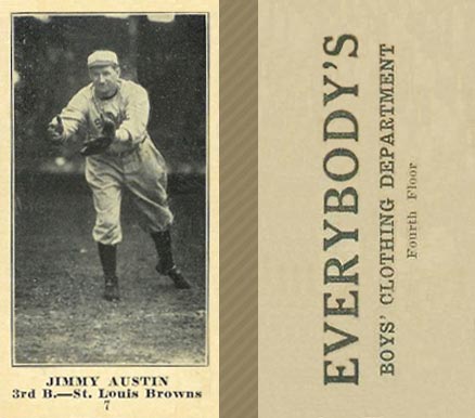 1916 Everybody's Jimmy Austin #7 Baseball Card