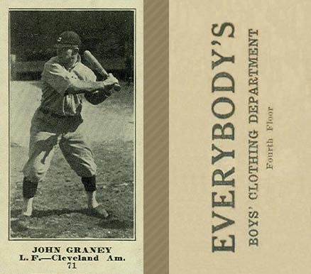 1916 Everybody's John Graney #71 Baseball Card