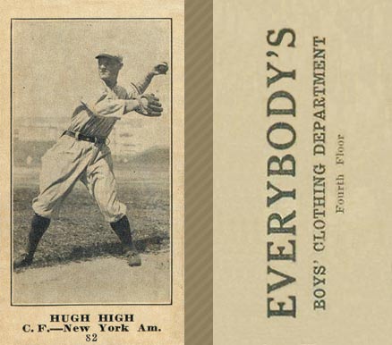1916 Everybody's Hugh High #82 Baseball Card