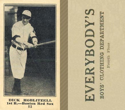 1916 Everybody's Dick Hoblitzell #83 Baseball Card