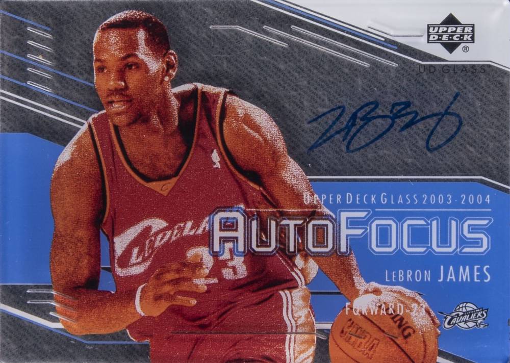 2003 Upper Deck Glass Auto Focus  LeBron James #LJ Basketball Card