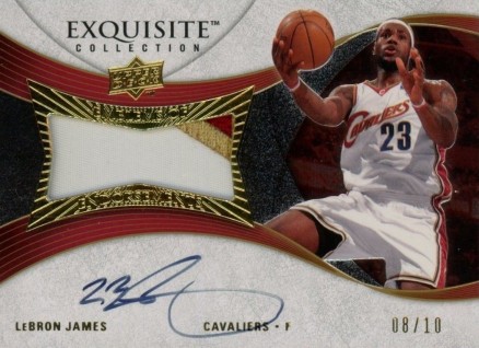 2007 Upper Deck Exquisite Collection Emblems of Endorsements LeBron James #EE-LJ Basketball Card