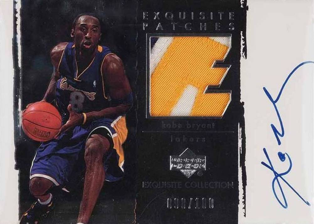 2003 Upper Deck Exquisite Collection Autograph Patches Kobe Bryant #AP-KB Basketball Card