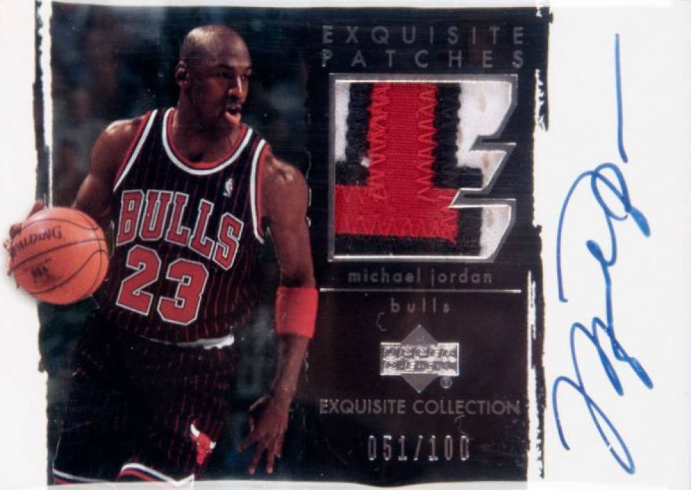 2003 Upper Deck Exquisite Collection Autograph Patches Michael Jordan #AP-MJ Basketball Card
