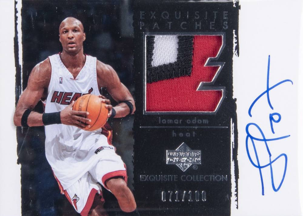 2003 Upper Deck Exquisite Collection Autograph Patches Lamar Odom #AP-LO Basketball Card