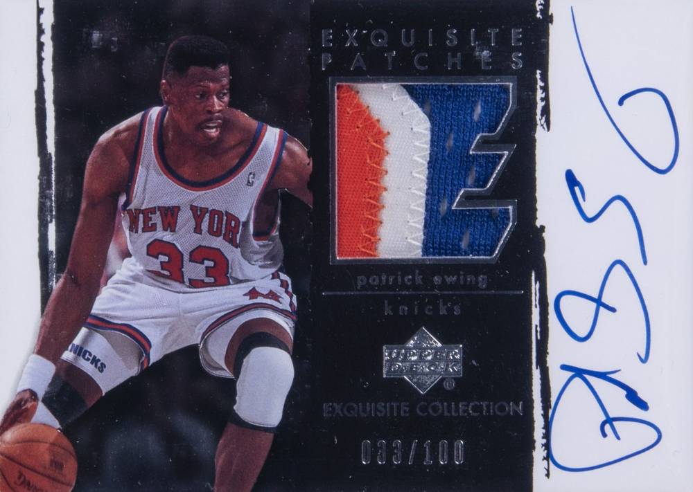 2003 Upper Deck Exquisite Collection Autograph Patches Patrick Ewing #AP-PE Basketball Card