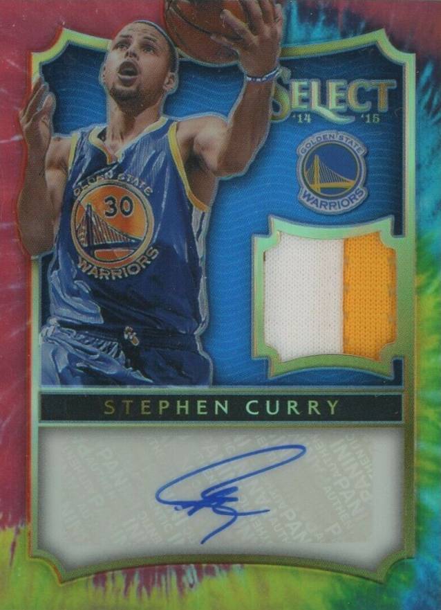 2014 Panini Select Autograph Materials Stephen Curry #18 Basketball Card