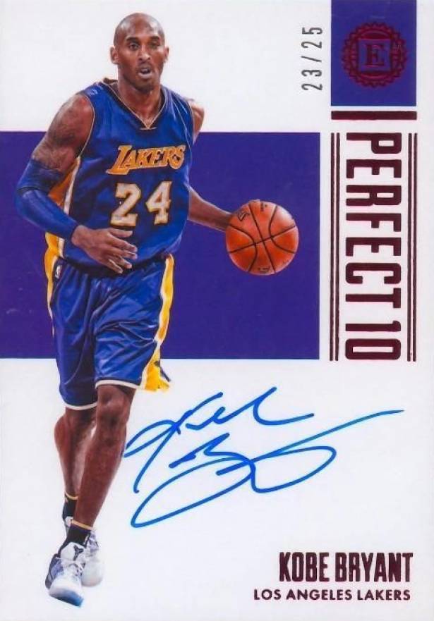 2017 Panini Encased Perfect 10 Autographs Kobe Bryant #KB Basketball Card