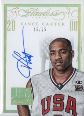 2014 Panini Flawless Team USA Autographs Vince Carter #W-VC Basketball Card