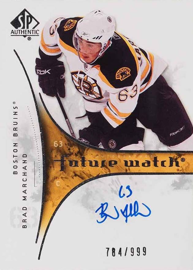 2009 SP Authentic Brad Marchand #260 Hockey Card