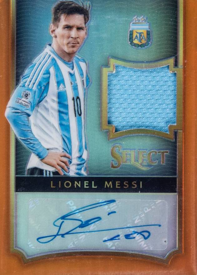 2015 Panini Select Jersey Autographs Lionel Messi #JA-LM Soccer Card