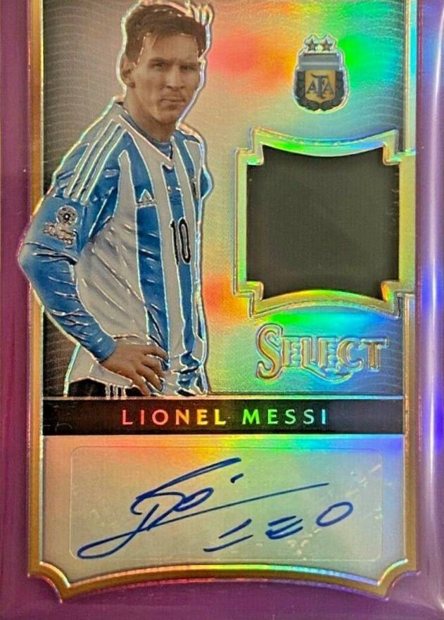 2015 Panini Select Jersey Autographs Lionel Messi #JA-LM Soccer Card