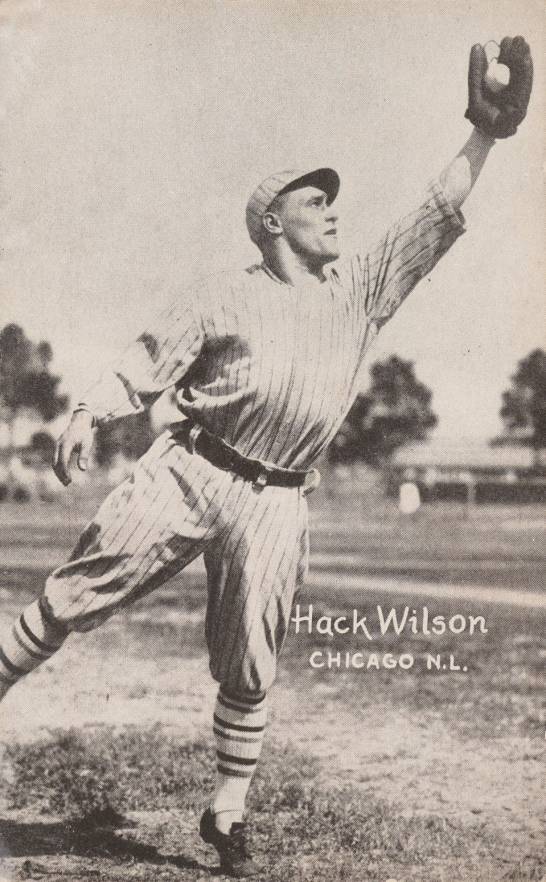 1926 Exhibit Postcard backs (1926-1929) Hack Wilson # Baseball Card