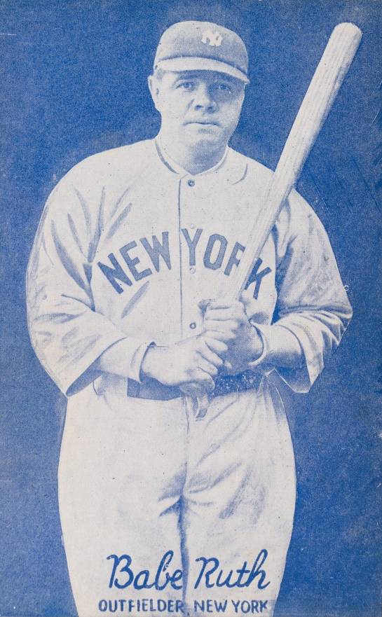 1926 Exhibit Postcard backs (1926-1929) Babe Ruth # Baseball Card