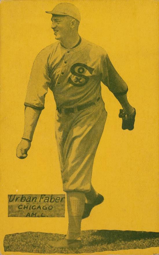 1926 Exhibit Postcard backs (1926-1929) Urban Faber #9 Baseball Card