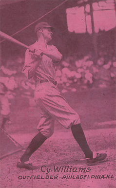 1926 Exhibit Postcard backs (1926-1929) Cy Williams # Baseball Card