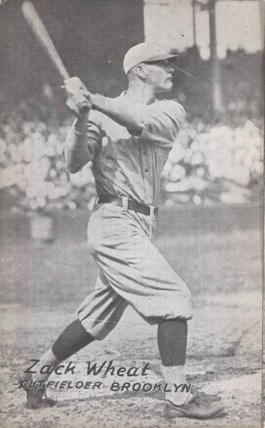 1926 Exhibit Postcard backs (1926-1929) Zach Wheat #64 Baseball Card