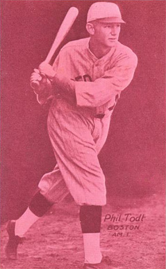 1926 Exhibit Postcard backs (1926-1929) Phil Todt # Baseball Card