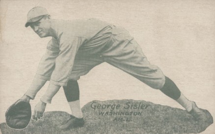 1926 Exhibit Postcard backs (1926-1929) George Sisler #51 Baseball Card