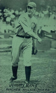 1926 Exhibit Postcard backs (1926-1929) Jimmy Ring # Baseball Card