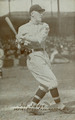1926 Exhibit Postcard backs (1926-1929) Joe Judge #30 Baseball Card