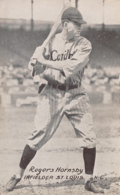 1926 Exhibit Postcard backs (1926-1929) Rogers Hornsby # Baseball Card