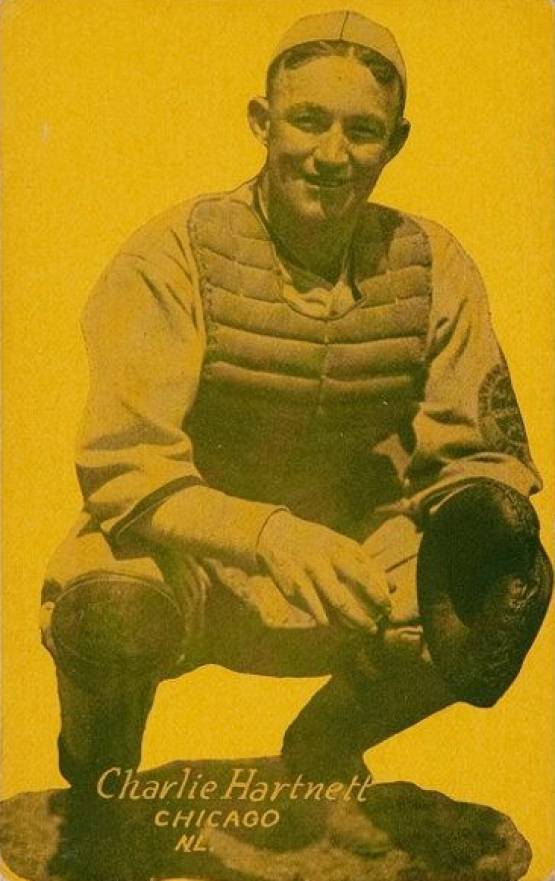 1926 Exhibit Postcard backs (1926-1929) Charlie Hartnett # Baseball Card