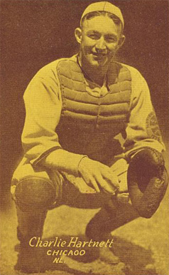 1926 Exhibit Postcard backs (1926-1929) Charlie Hartnett # Baseball Card