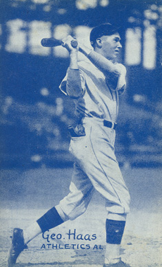 1926 Exhibit Postcard backs (1926-1929) Geo. Haas # Baseball Card