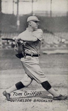 1926 Exhibit Postcard backs (1926-1929) Tom Griffith # Baseball Card