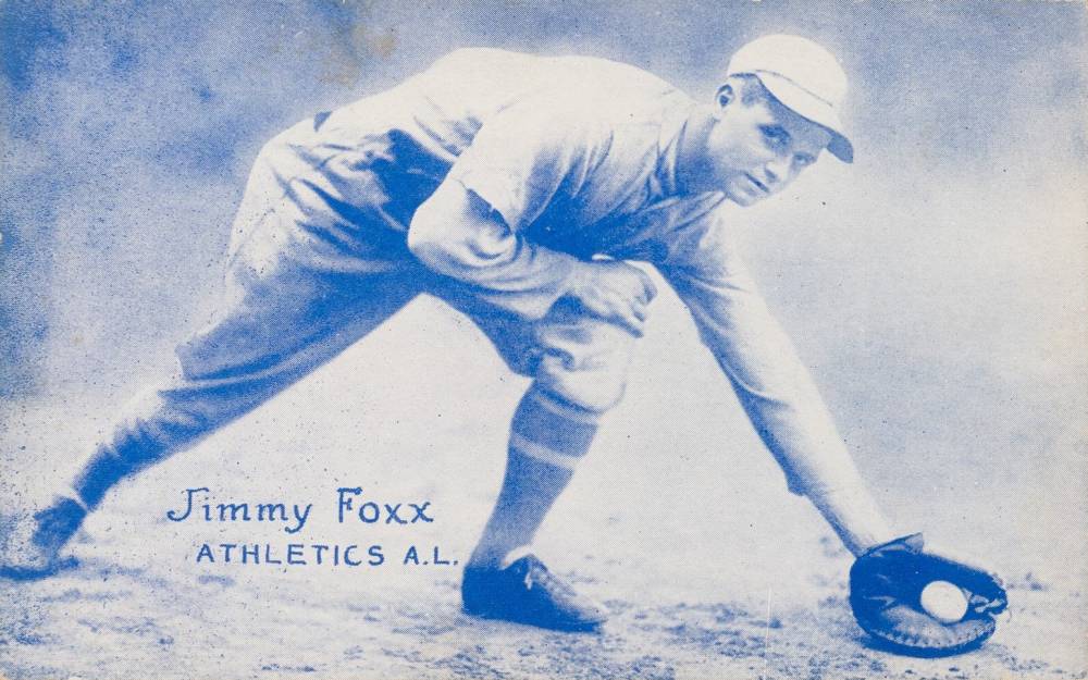 1926 Exhibit Postcard backs (1926-1929) Jimmy Foxx # Baseball Card