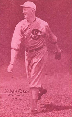 1926 Exhibit Postcard backs (1926-1929) Urban Faber # Baseball Card
