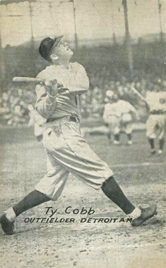 1926 Exhibit Postcard backs (1926-1929) Ty Cobb # Baseball Card