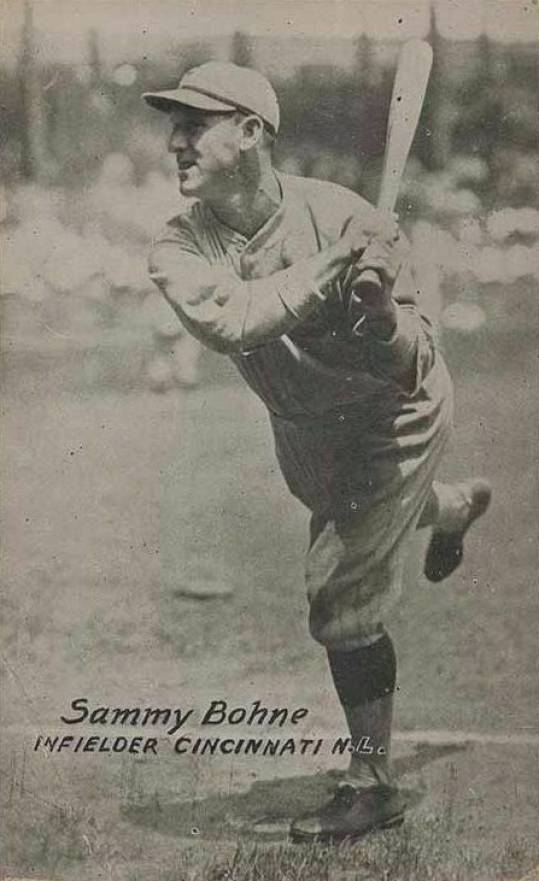 1926 Exhibit Postcard backs (1926-1929) Sammy Bohne # Baseball Card