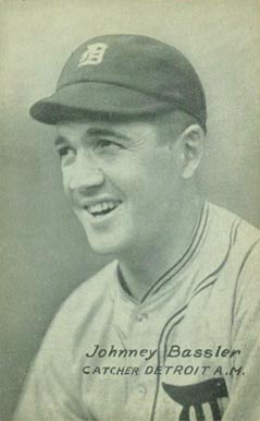1926 Exhibit Postcard backs (1926-1929) Johnny Bassler # Baseball Card