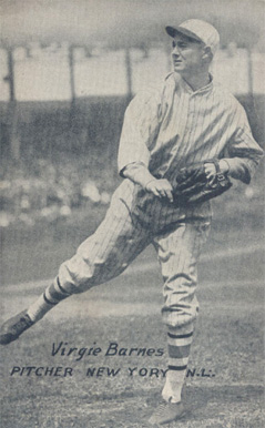 1926 Exhibit Postcard backs (1926-1929) Virgie Barnes # Baseball Card