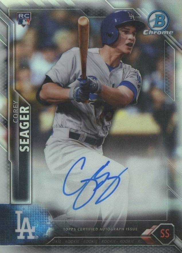 2016 Bowman Chrome Rookie Autographs Corey Seager #CRACS Baseball Card