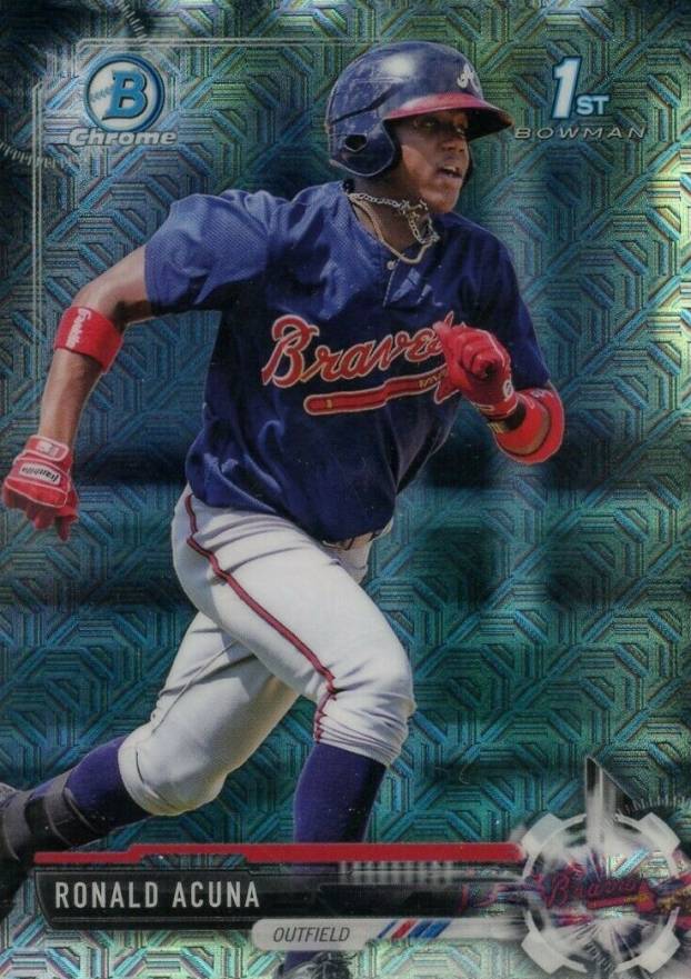 2017 Bowman Mega Box Chrome Prospects Ronald Acuna Jr. #BCP127 Baseball Card