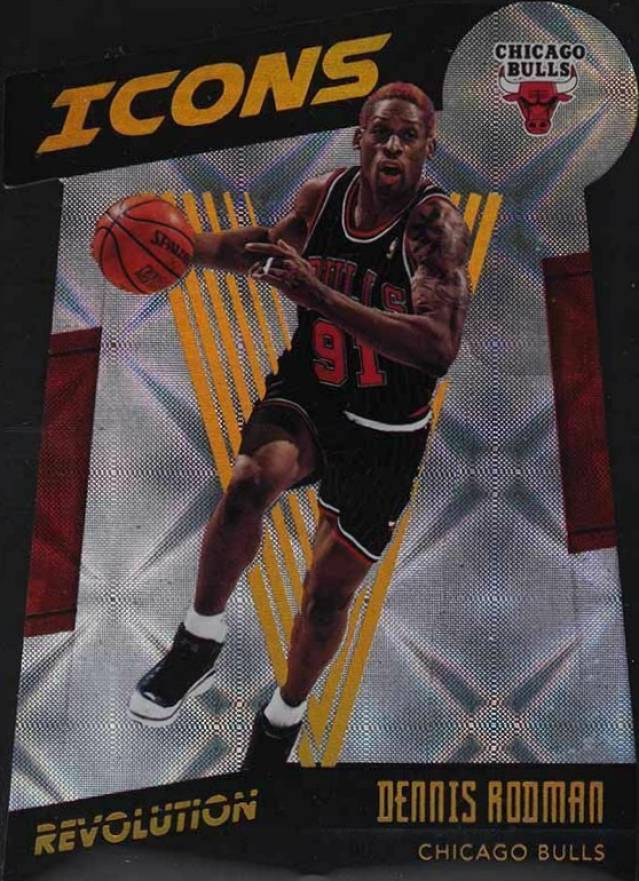 2015 Panini Revolution Icons Die-Cut Dennis Rodman #29 Basketball Card