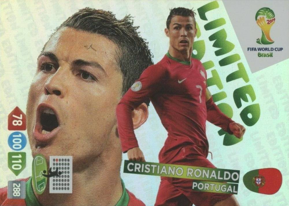 2014 Panini Adrenalyn XL FIFA World Cup Brazil Cristiano Ronaldo # Soccer Card