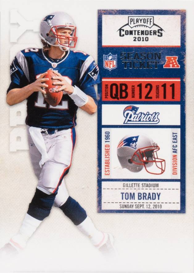 2010 Playoff Contenders Tom Brady #58 Football Card