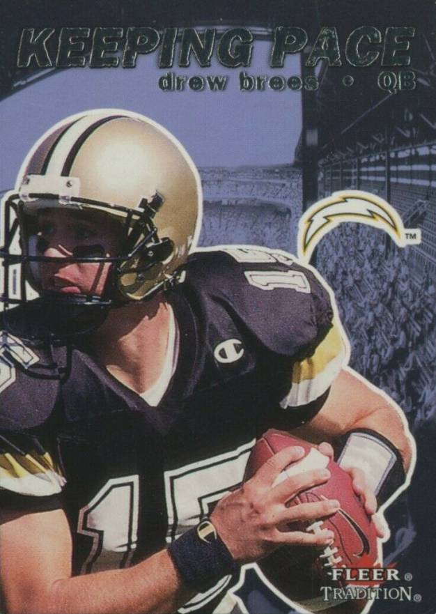 2001 Fleer Tradition Keeping Pace Drew Brees #2 Football Card