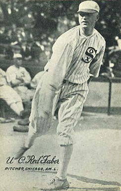 1921 Exhibits 1921 (Set 1) U. C. "Red" Faber #17 Baseball Card