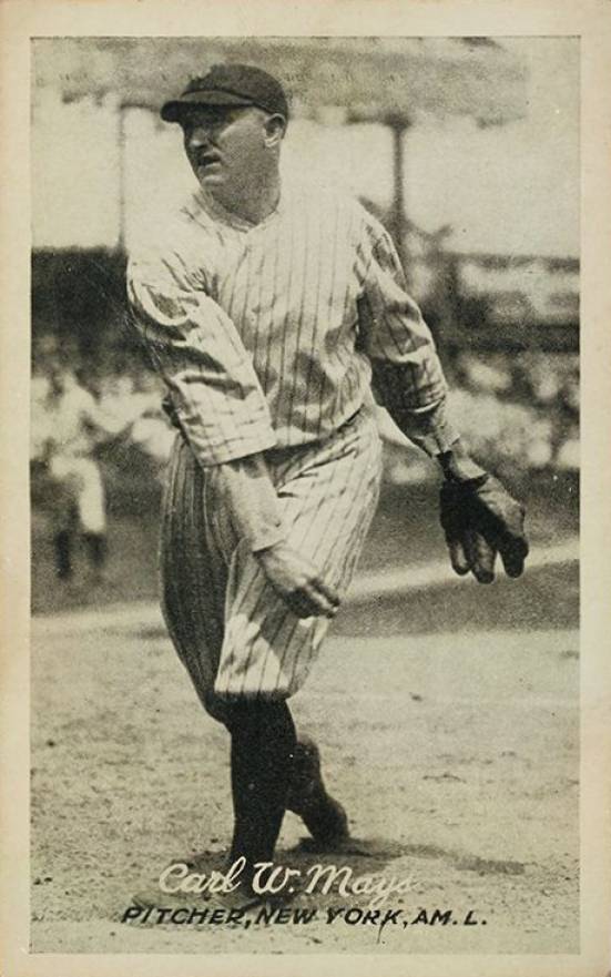 1921 Exhibits 1921 (Set 1) Carl W. Mays # Baseball Card
