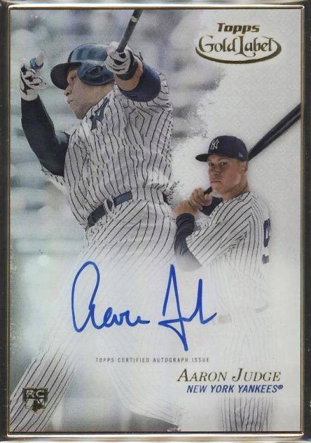 2017 Topps Gold Label Framed Autographs Aaron Judge #FA-AJ Baseball Card