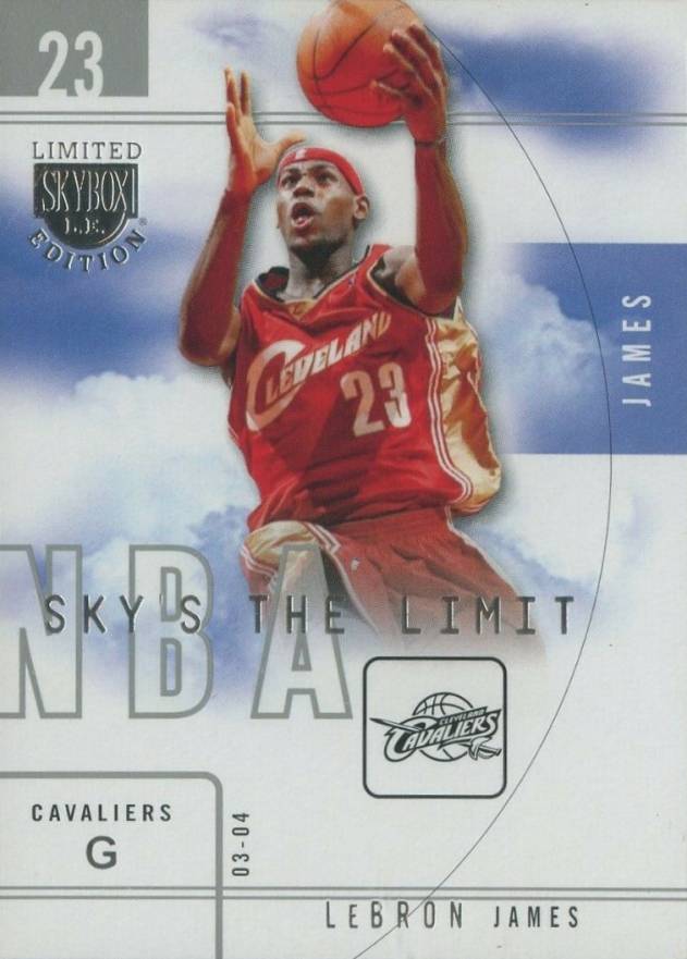 2003 Skybox L.E. Sky's the Limit LeBron James #16 Basketball Card