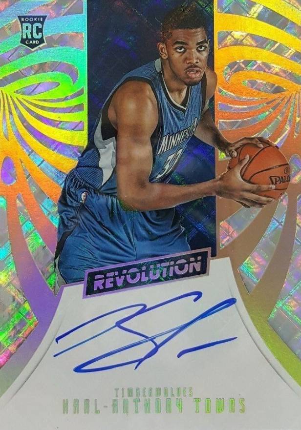 2015 Panini Revolution Rookie Autographs Karl-Anthony Towns #1 Basketball Card