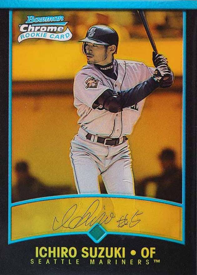 2001 Bowman Chrome Gold Ichiro Suzuki #351 Baseball Card