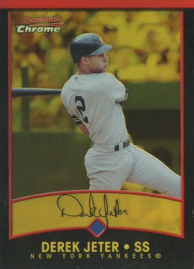 2001 Bowman Chrome Gold Derek Jeter #56 Baseball Card